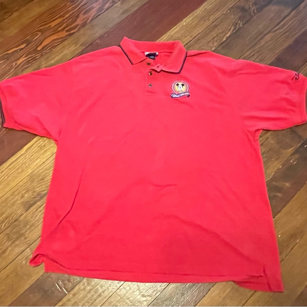 Disneyana Convention 2001 Family Reunion Red Golf Polo Shirt Size 3XL